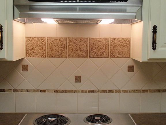 new cooktop/tile backsplash/vent a hood
