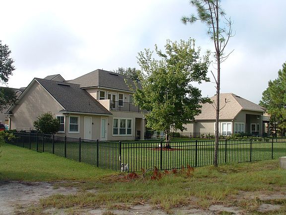 Fenced backyard