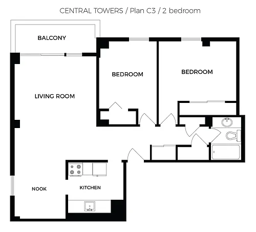 Floor plan 2 Bedroom