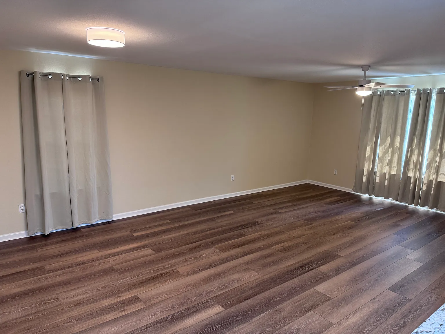 Spacious living room with plenty of natural light