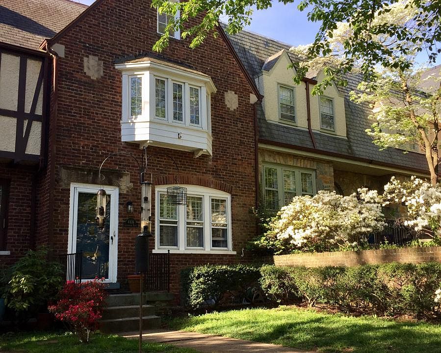 Stunning front yard in the historic Foxhall Village.