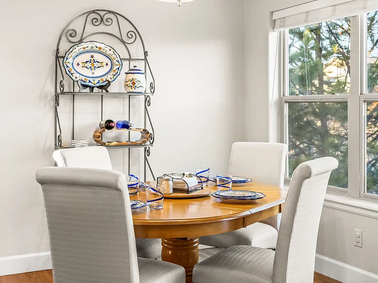 Eat in kitchen brings more space to share meals in addition to the bar and dining room.