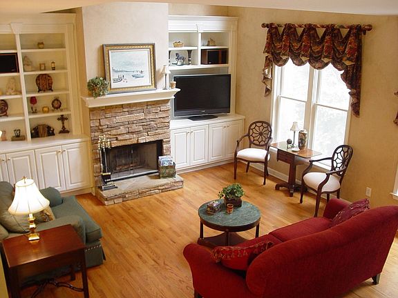 Two story family room