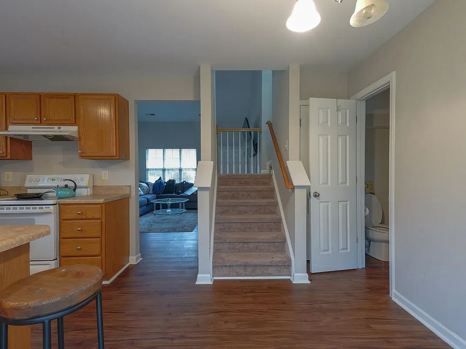 kitchen with half bathroom