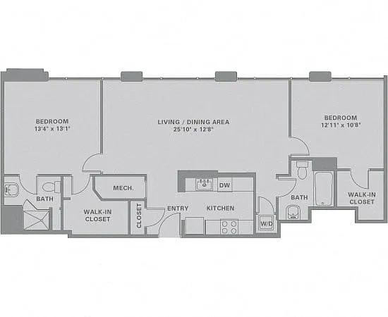 Floor plan 2 Bed/2 Bath-B10