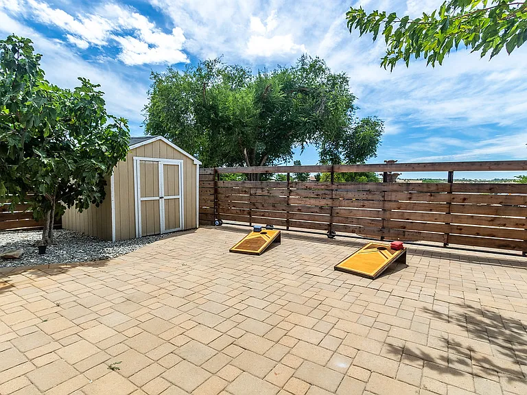 Backyard with shed space