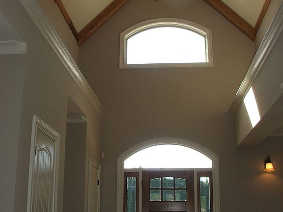 Vaulted Beamed Ceiling in Entry
