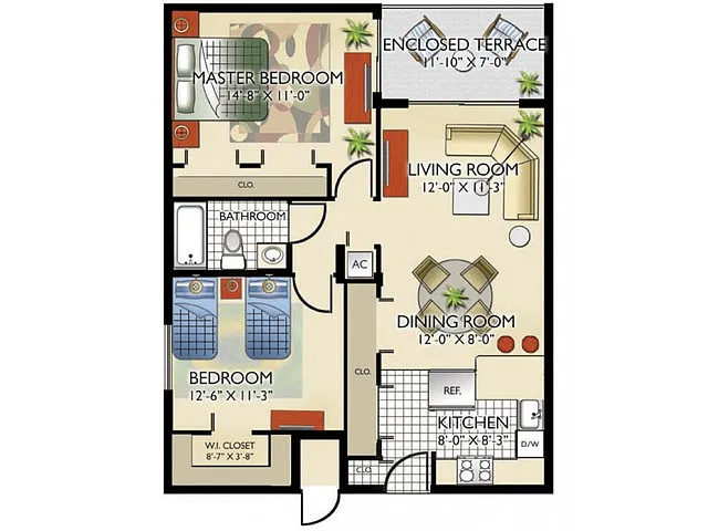 Floor plan Model D