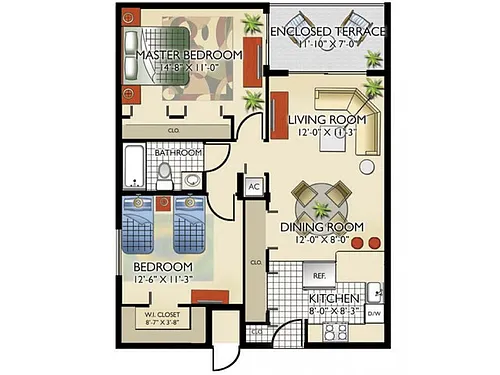 Floor plan Model D