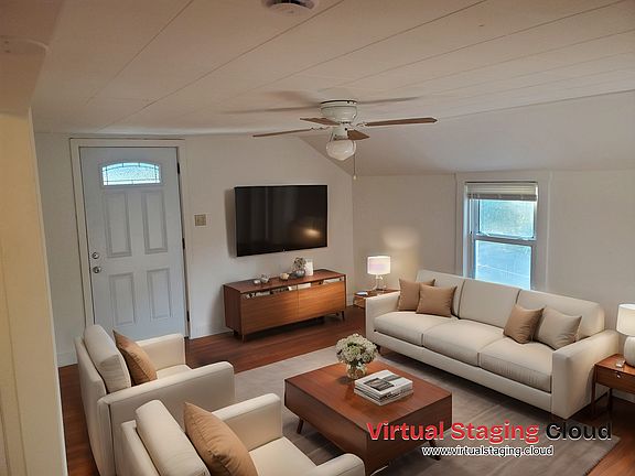 Virtually staged Living room