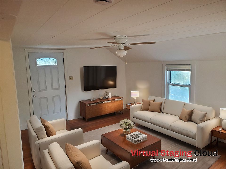 Virtually staged Living room