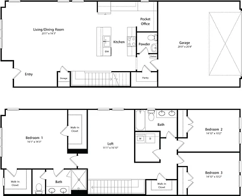 Floor plan Sallie
