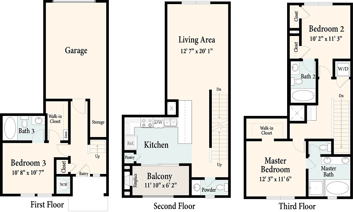 Floor plan The Townhomes - Plan 4
