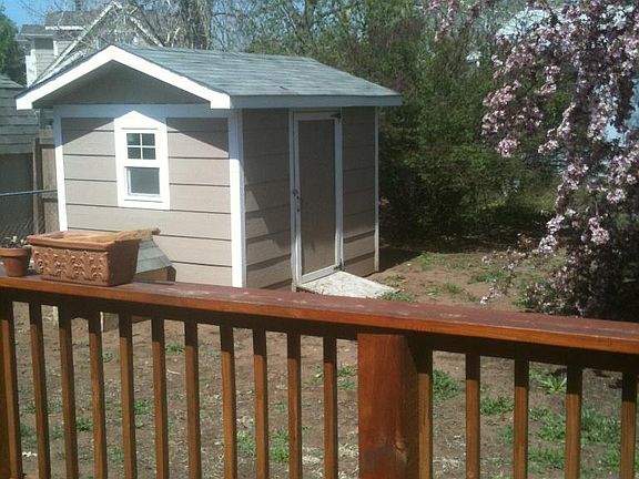 Walk in shed. Large maintained trees. New grass and landscape in process!