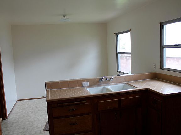 Looking from kitchen area to dining room area