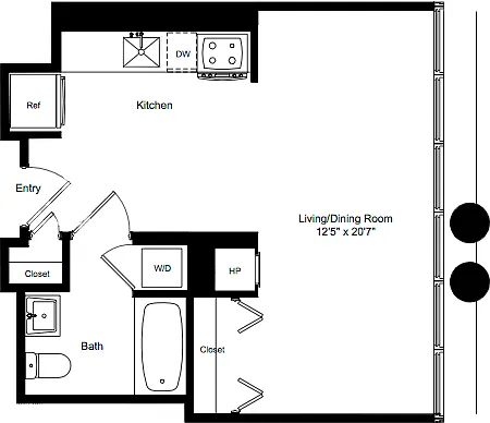 Floor plan Studio B 2