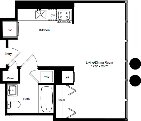 Floor plan Studio B 2