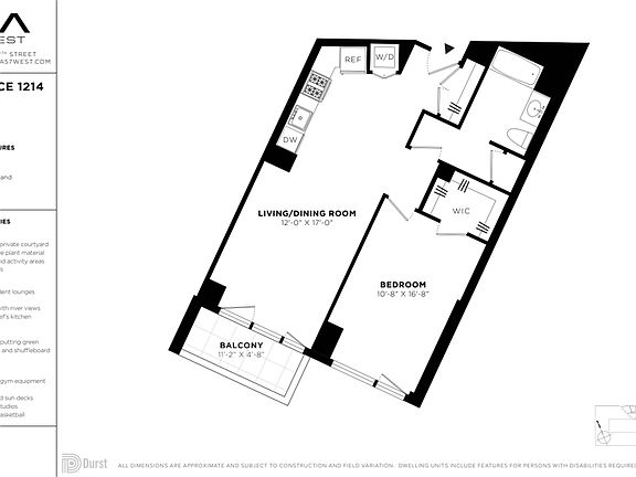 2nd image of 625 W 57th St APT 1214