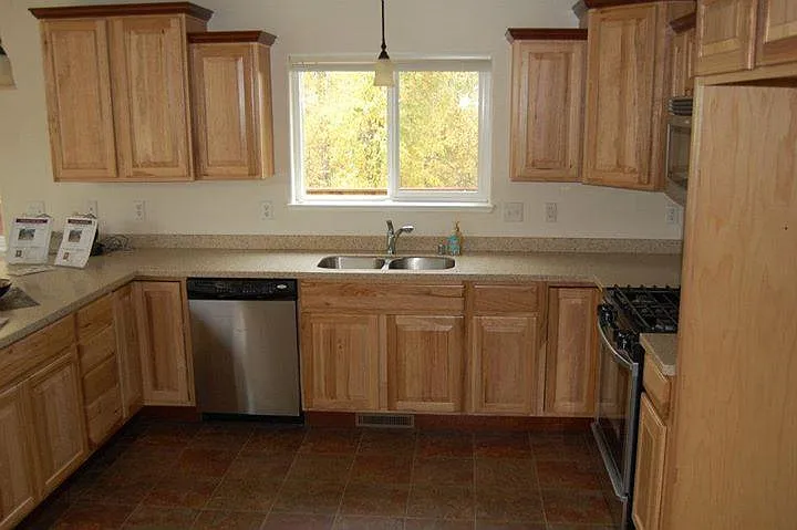 Solid Wood cabinets with lots of storage