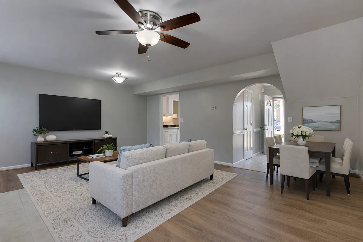 Family Room _ Furniture Layout Option 2 - 425 Rennie Ct