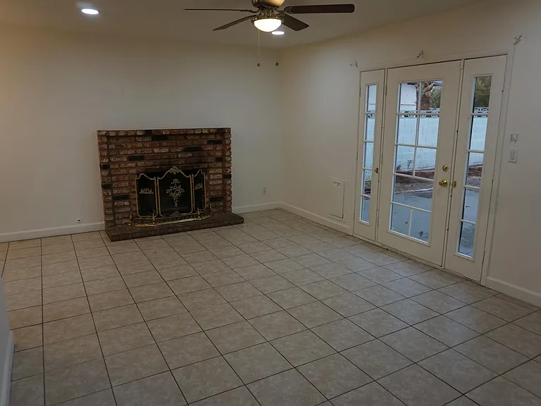 Second living room with gas fireplace