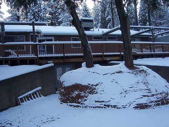 View of back showing deck