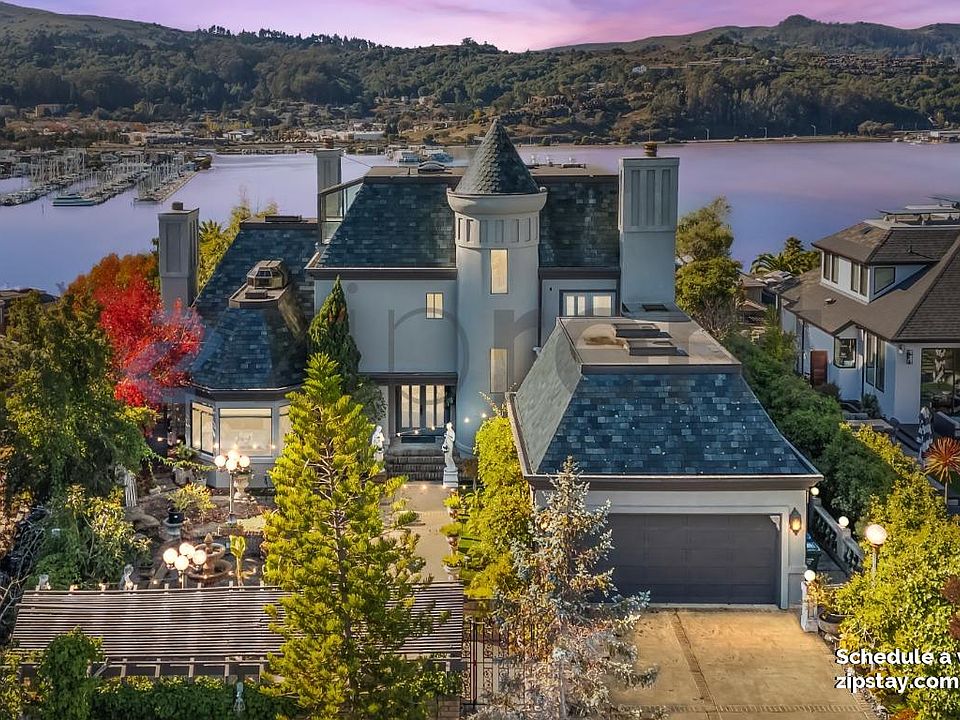 Tudor Revival Castle aerial photo