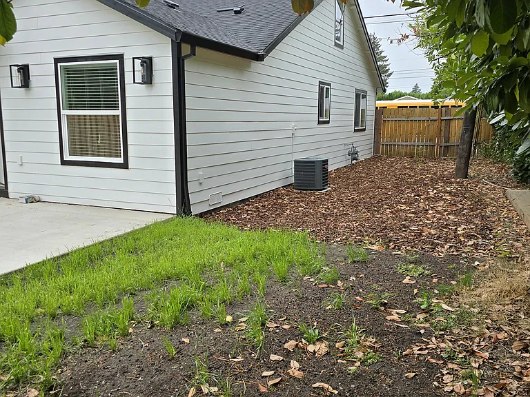 Back yard fenced in for private oasis!