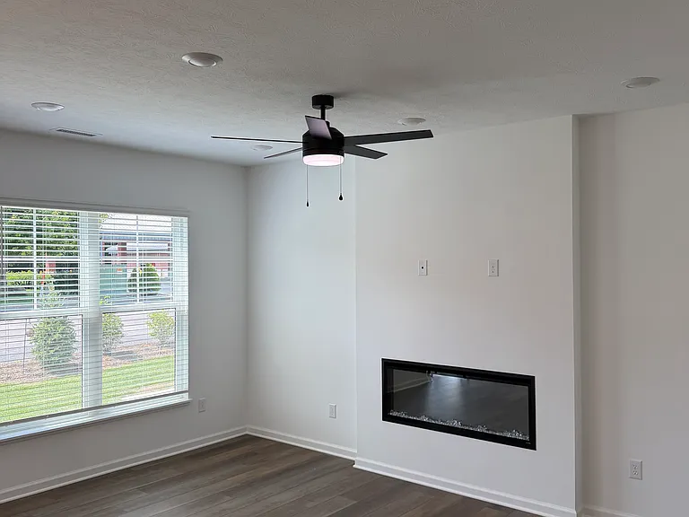 Living room with ceiling fan