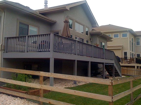 Composite deck with stairs
