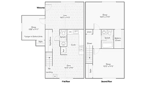 Floor plan Danbury Deluxe Renovated