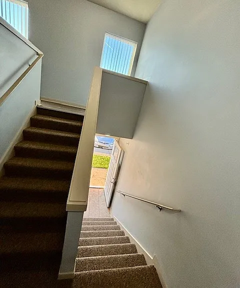 Entry way of second floor apartments