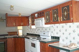 The kitchen has a built in microwave for even more counter space.