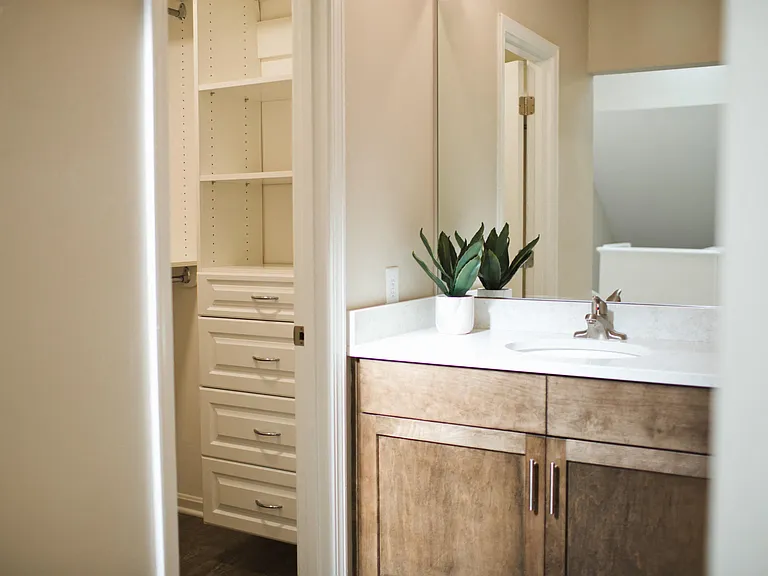 Bathroom and closet