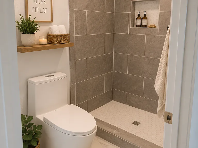 bathroom digitally staged
