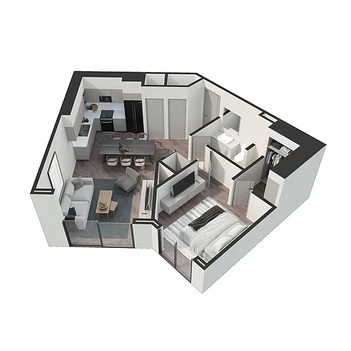 Floor plan A1 - INT CORNER
