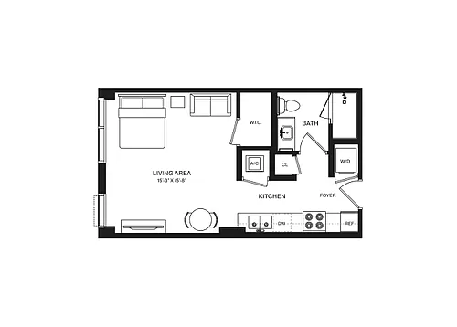 Floor plan Studio-S1