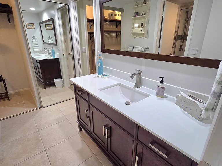 Entering updated bathroom