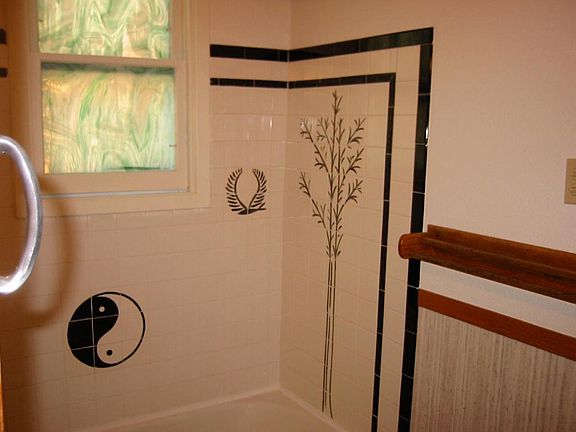 Bathroom with linen closet