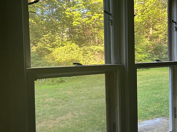 From the living room, looking out to the backyard