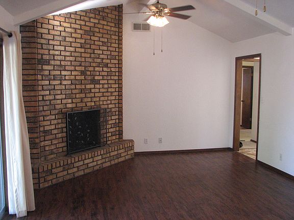 Living room with fireplace