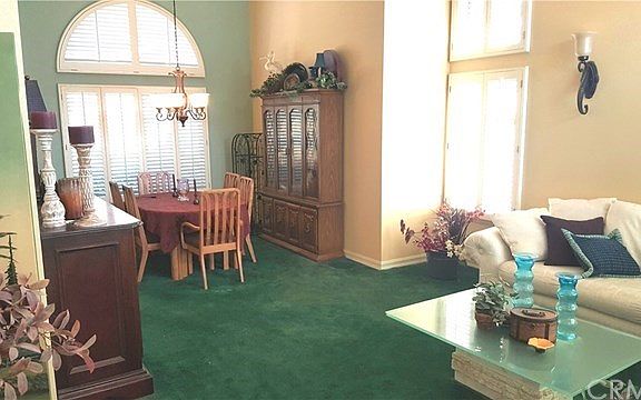 View from the entry looking into the formal living and dining area.