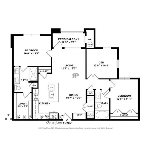 Floor plan B7 Den