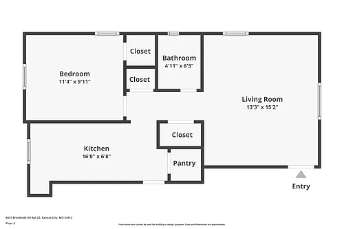 Floor plan 1 BEDROOM