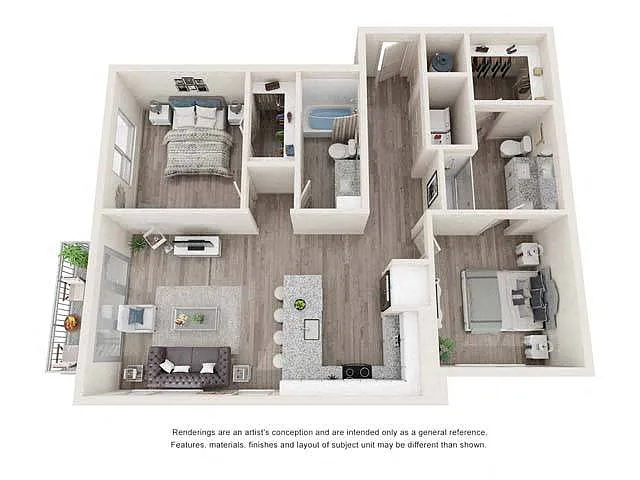Floor plan Two-Bedroom (B3)