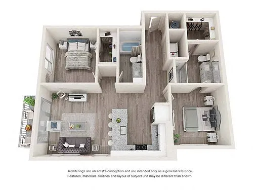Floor plan Two-Bedroom (B3)