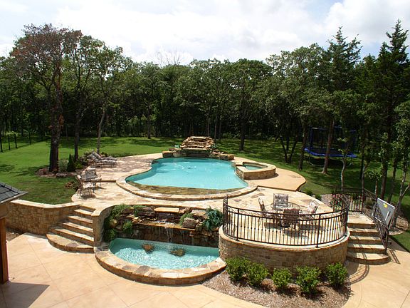 breathtaking view of Pool/spa/waterfall and Koi Pond