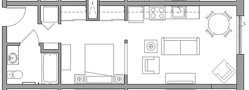 Floor plan SA1 - STUDIO