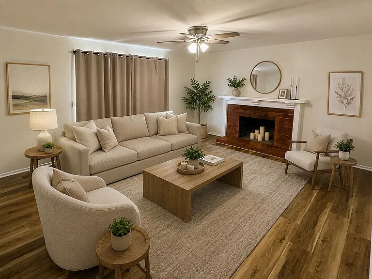 Living room (virtually staged)