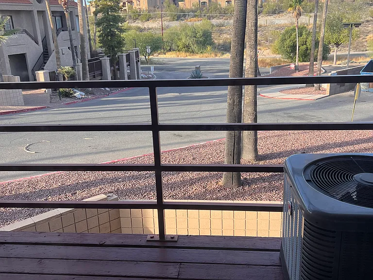 Freshly painted balcony, with no views into other neighbors' units!